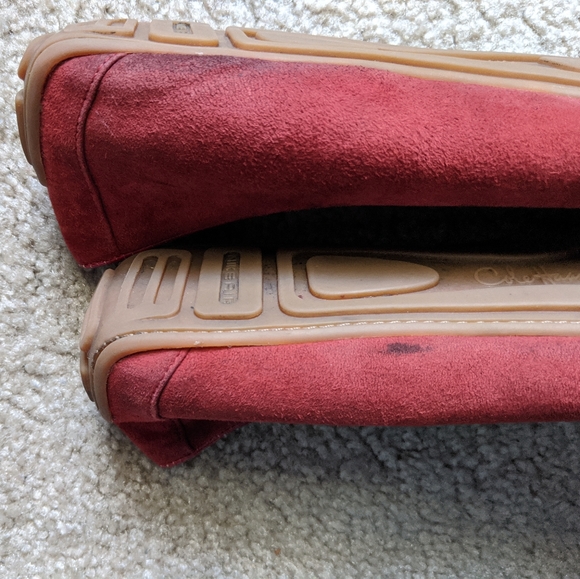 Cole Haan Nike Air Red Suede Flats - Picture 6 of 9